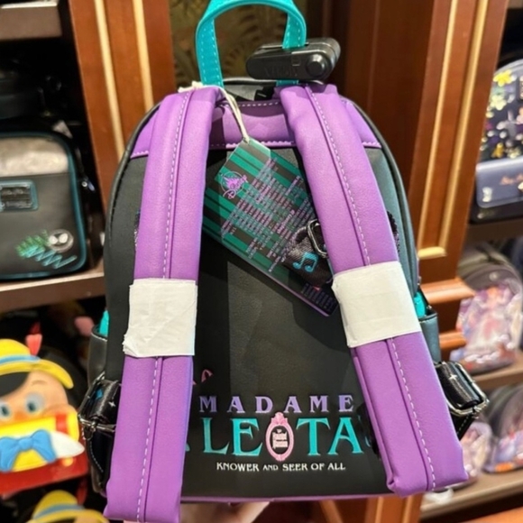 Loungefly MADAM LEOTA Backpack - Black, Purple, Green. GLOW IN THE DARK - Picture 3 of 3